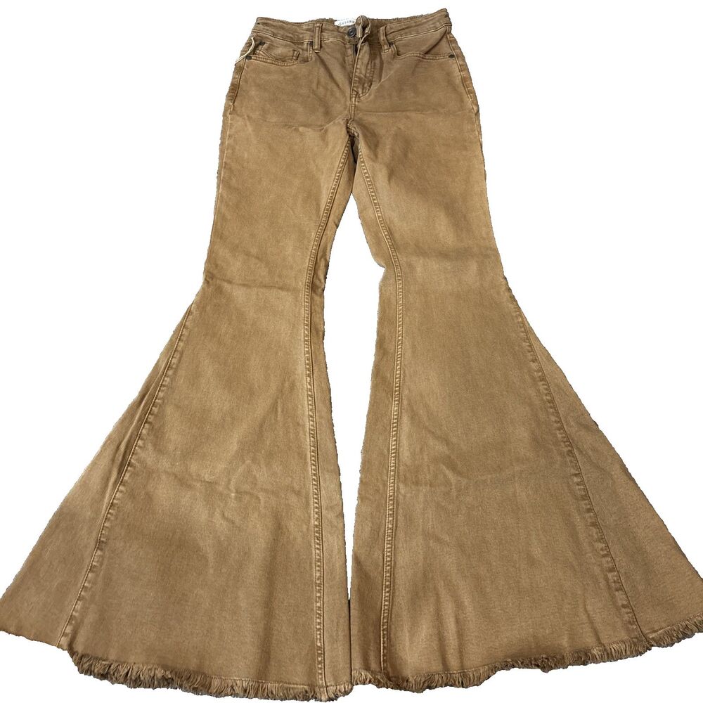 New Shyanne Womens Pants 28X34 Chestnut High Rise Flare Stretch NWT